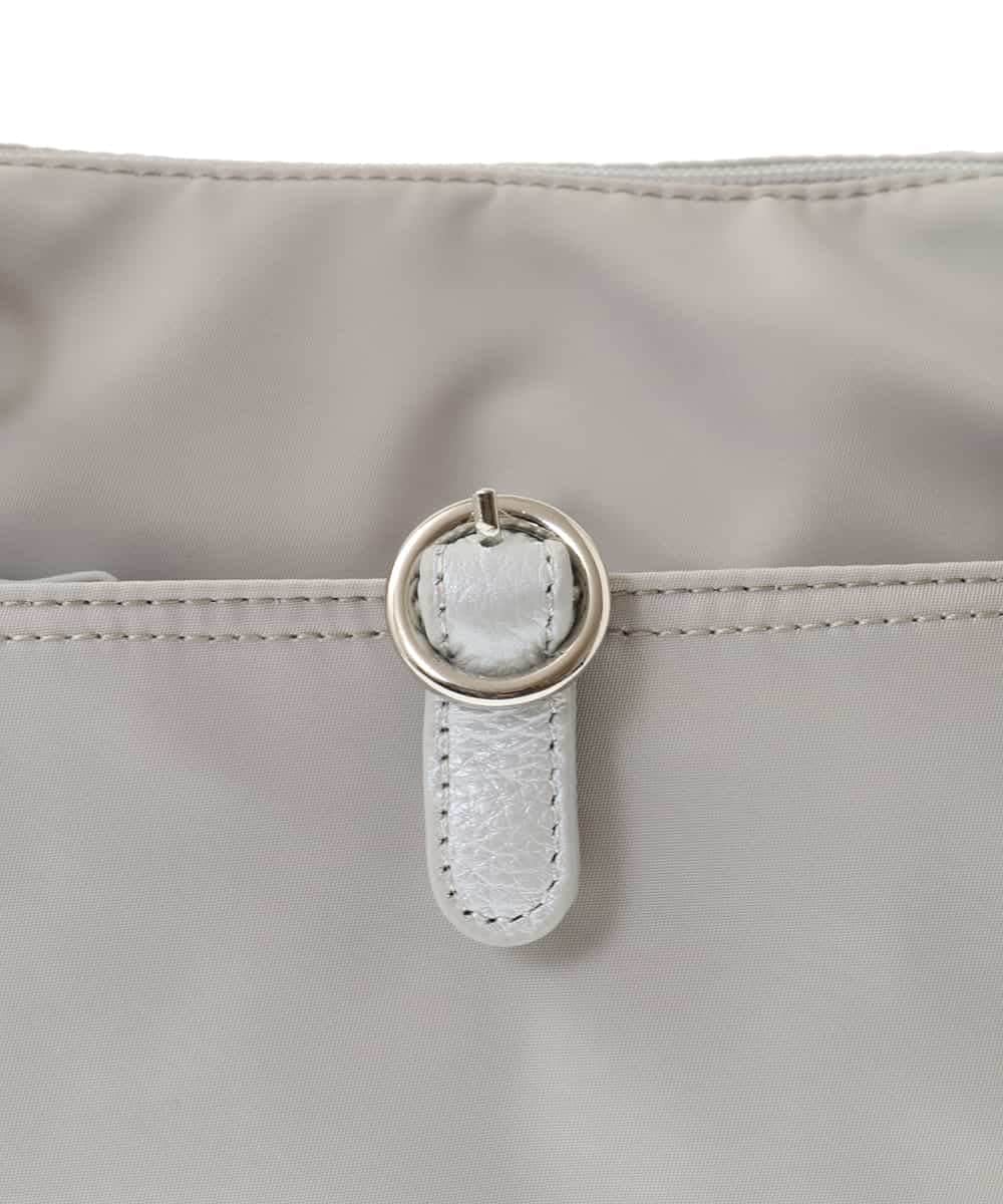 BKRGA81140 MK MICHEL KLEIN BAG(MK ミッシェルクラン バッグ) [撥水/500g以下の軽量]レザーポイントナイロンショルダーバッグ ブラウン×ピンク