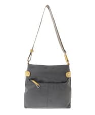 BKRGA90150 MK MICHEL KLEIN BAG(MK ミッシェルクラン バッグ) [撥水/500g以下の軽量]アクセントレザースクエアショルダーバッグ ブラウン×ピンク