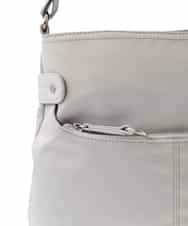 BKRGA90150 MK MICHEL KLEIN BAG(MK ミッシェルクラン バッグ) [撥水/500g以下の軽量]アクセントレザースクエアショルダーバッグ ブラウン×ピンク
