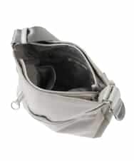 BKRGA90150 MK MICHEL KLEIN BAG(MK ミッシェルクラン バッグ) [撥水/500g以下の軽量]アクセントレザースクエアショルダーバッグ ブラウン×ピンク