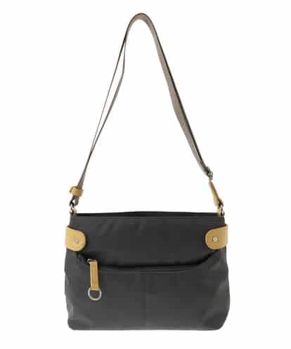 MK MICHEL KLEIN BAG(MK ミッシェルクラン バッグ) [撥水/500g以下の軽量]アクセントレザーコンパクトショルダーバッグ イエロー/黄 フリーサイズ