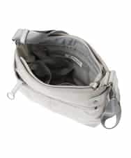 BKRGA91135 MK MICHEL KLEIN BAG(MK ミッシェルクラン バッグ) [撥水/500g以下の軽量]アクセントレザーコンパクトショルダーバッグ ブラウン×レッド