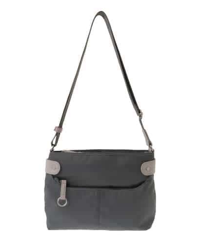 MK MICHEL KLEIN BAG(MK ミッシェルクラン バッグ) [撥水/500g以下の軽量]アクセントレザーコンパクトショルダーバッグ グレー/灰 フリーサイズ