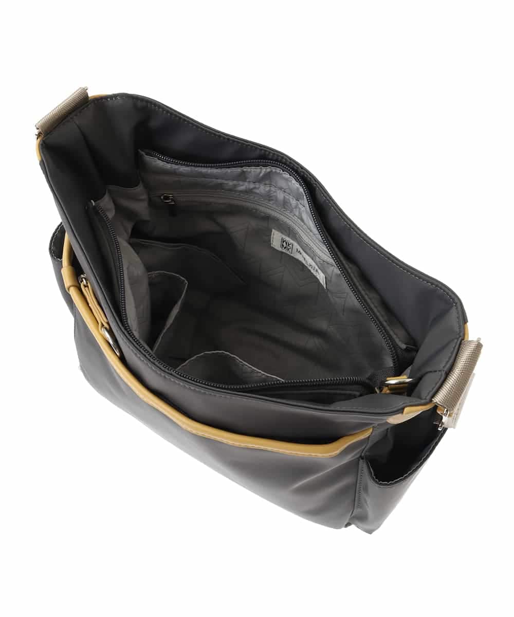 BKRGA94160 MK MICHEL KLEIN BAG(MK ミッシェルクラン バッグ) [撥水/500g以下の軽量]アクセントレザーショルダーバッグ グレージュ×ベージュ
