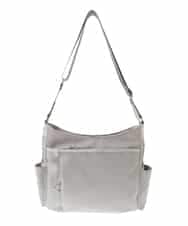 BKRGA94160 MK MICHEL KLEIN BAG(MK ミッシェルクラン バッグ) [撥水/500g以下の軽量]アクセントレザーショルダーバッグ グレー×シルバー