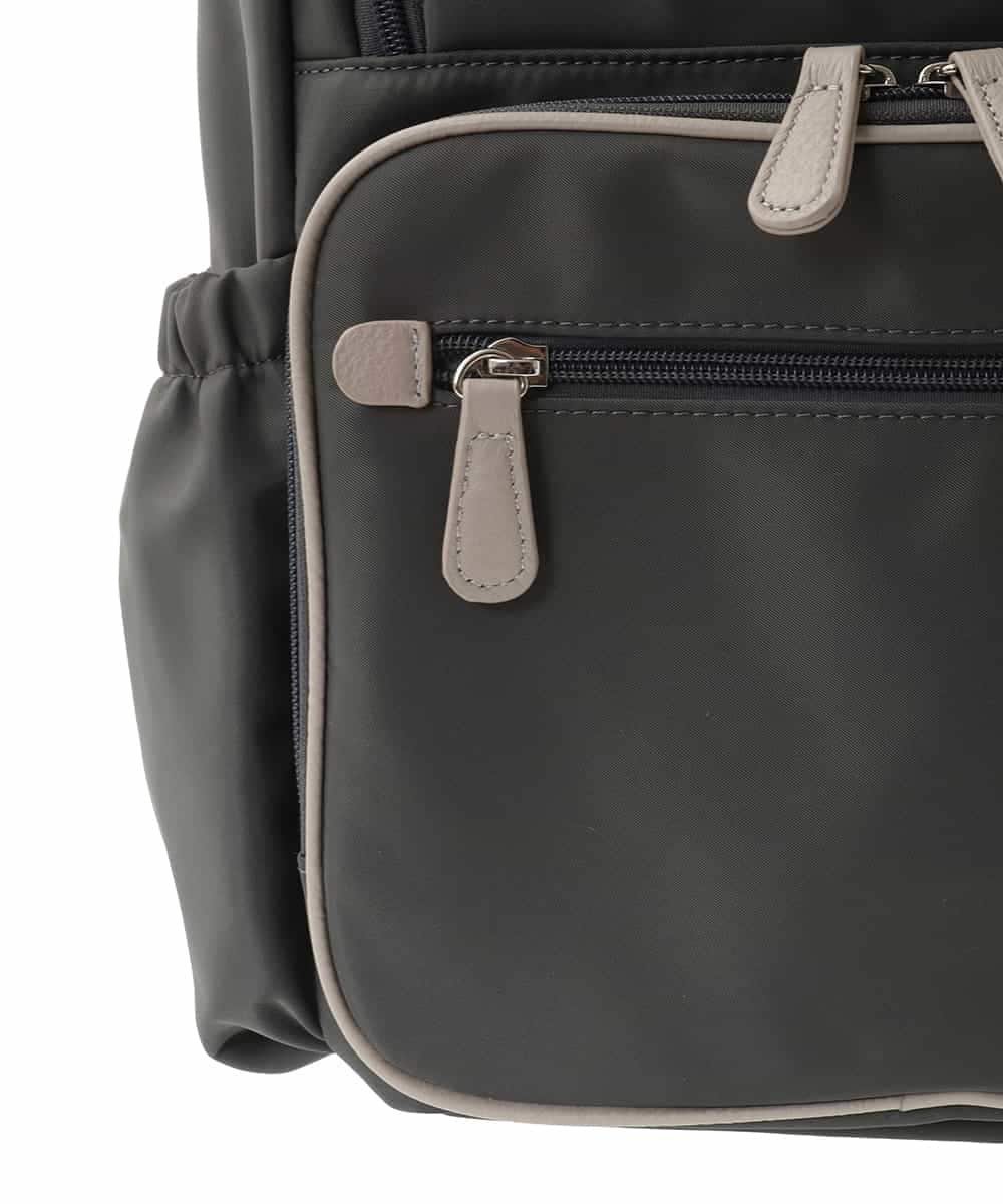 BKRGA96170 MK MICHEL KLEIN BAG(MK ミッシェルクラン バッグ) [撥水加工/A4収納]スクエアデザインバックパック ブラック