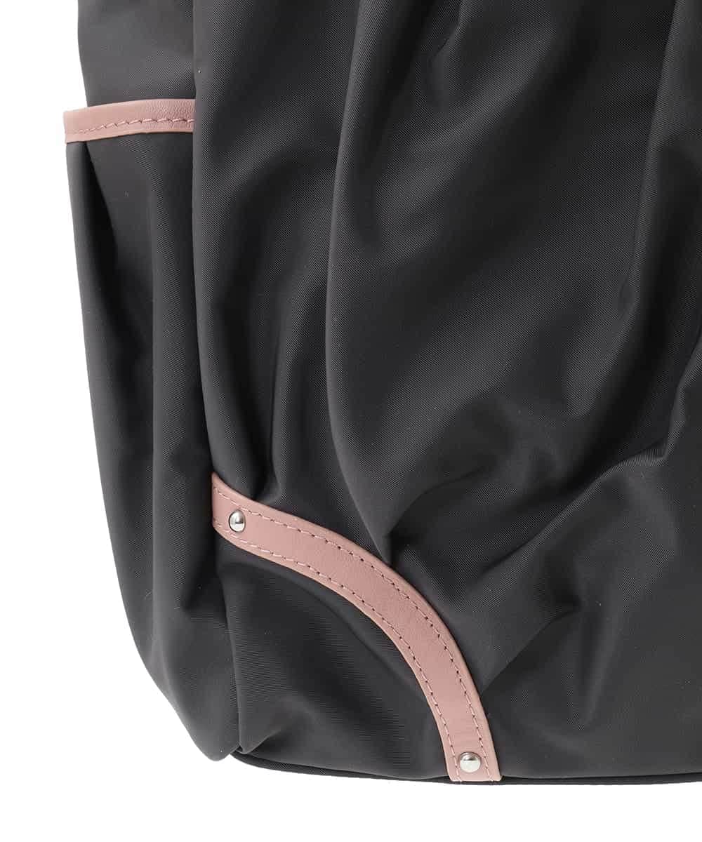 BKRGA98220 MK MICHEL KLEIN BAG(MK ミッシェルクラン バッグ) [2WAY/撥水]レザーアクセントナイロントートバッグ ブラウン×ピンク