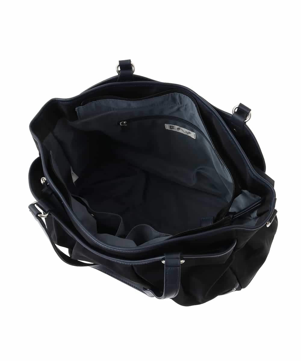 BKRGA98220 MK MICHEL KLEIN BAG(MK ミッシェルクラン バッグ) [2WAY/撥水]レザーアクセントナイロントートバッグ ブラウン×ピンク
