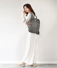 BKRGD02160 MK MICHEL KLEIN BAG(MK ミッシェルクラン バッグ) [撥水]フロントタックコンパクトリュック ベージュ