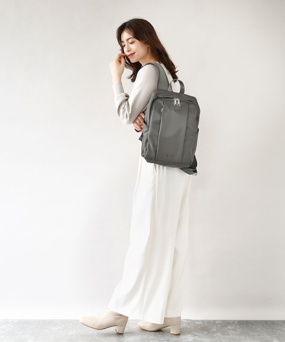 BKRGD02160 MK MICHEL KLEIN BAG(MK ミッシェルクラン バッグ) [撥水]フロントタックコンパクトリュック ベージュ