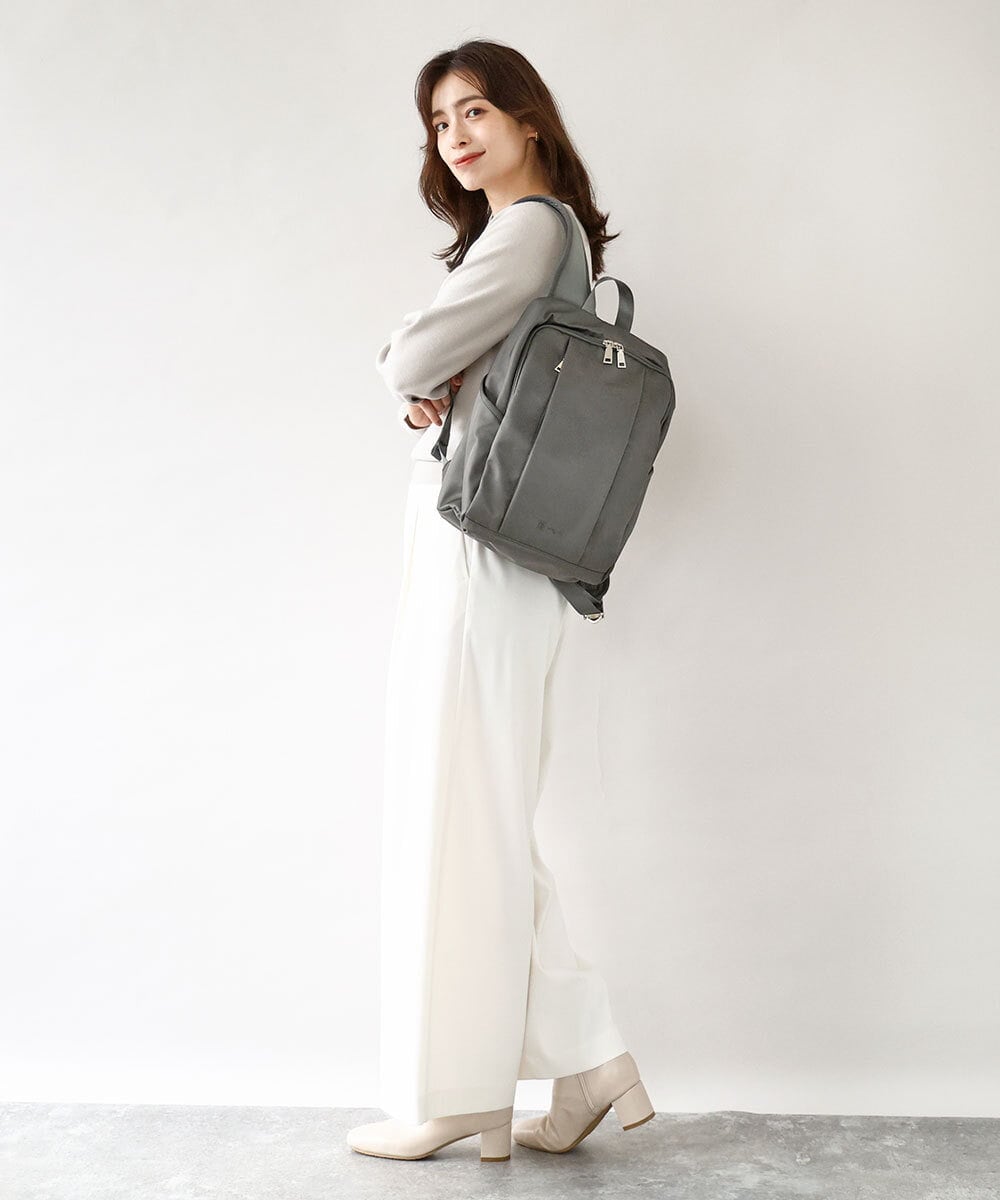 BKRGD02160 MK MICHEL KLEIN BAG(MK ミッシェルクラン バッグ) [撥水]フロントタックコンパクトリュック ベージュ