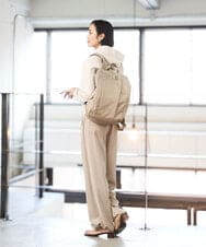 BKRGD03170 MK MICHEL KLEIN BAG(MK ミッシェルクラン バッグ) [撥水/A4収納可]フロントタックデザインリュック ベージュ