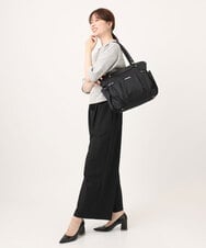BKRGD31180 MK MICHEL KLEIN BAG(MK ミッシェルクラン バッグ) [撥水/2WAY/A4収納可]サイドポケットパイピングバッグ グレージュ×ピンク