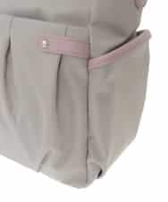 BKRGD31180 MK MICHEL KLEIN BAG(MK ミッシェルクラン バッグ) [撥水/2WAY/A4収納可]サイドポケットパイピングバッグ ライトグレー×ピンク