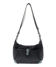 BKRGD81140 MK MICHEL KLEIN BAG(MK ミッシェルクラン バッグ) [撥水/軽量]レザーポイントナイロンショルダーバッグ ブラック×ネイビー