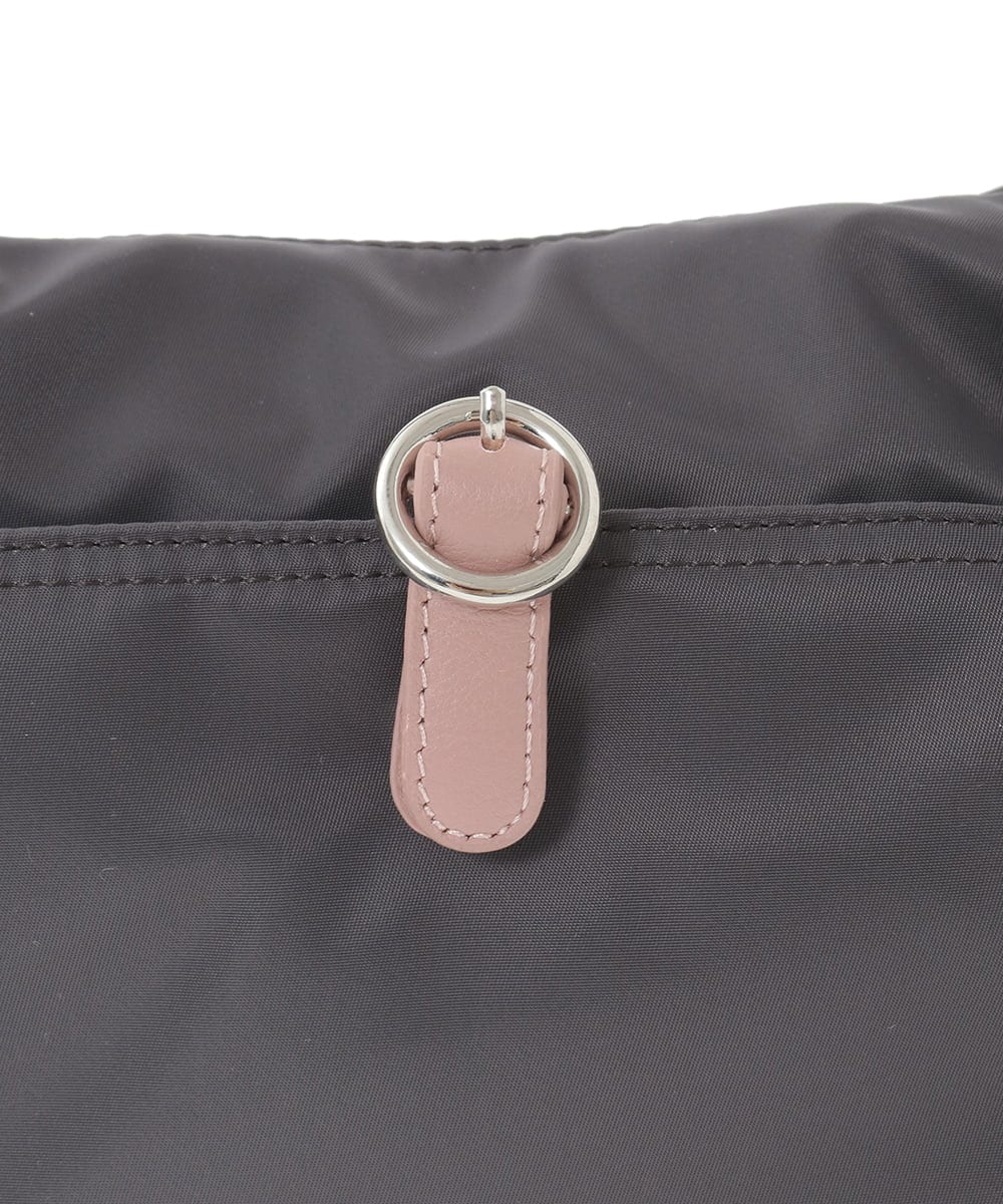 BKRGD81140 MK MICHEL KLEIN BAG(MK ミッシェルクラン バッグ) [撥水/軽量]レザーポイントナイロンショルダーバッグ ブラック×ネイビー