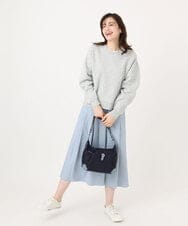 BKRGD81140 MK MICHEL KLEIN BAG(MK ミッシェルクラン バッグ) [撥水/軽量]レザーポイントナイロンショルダーバッグ ブラック×ネイビー