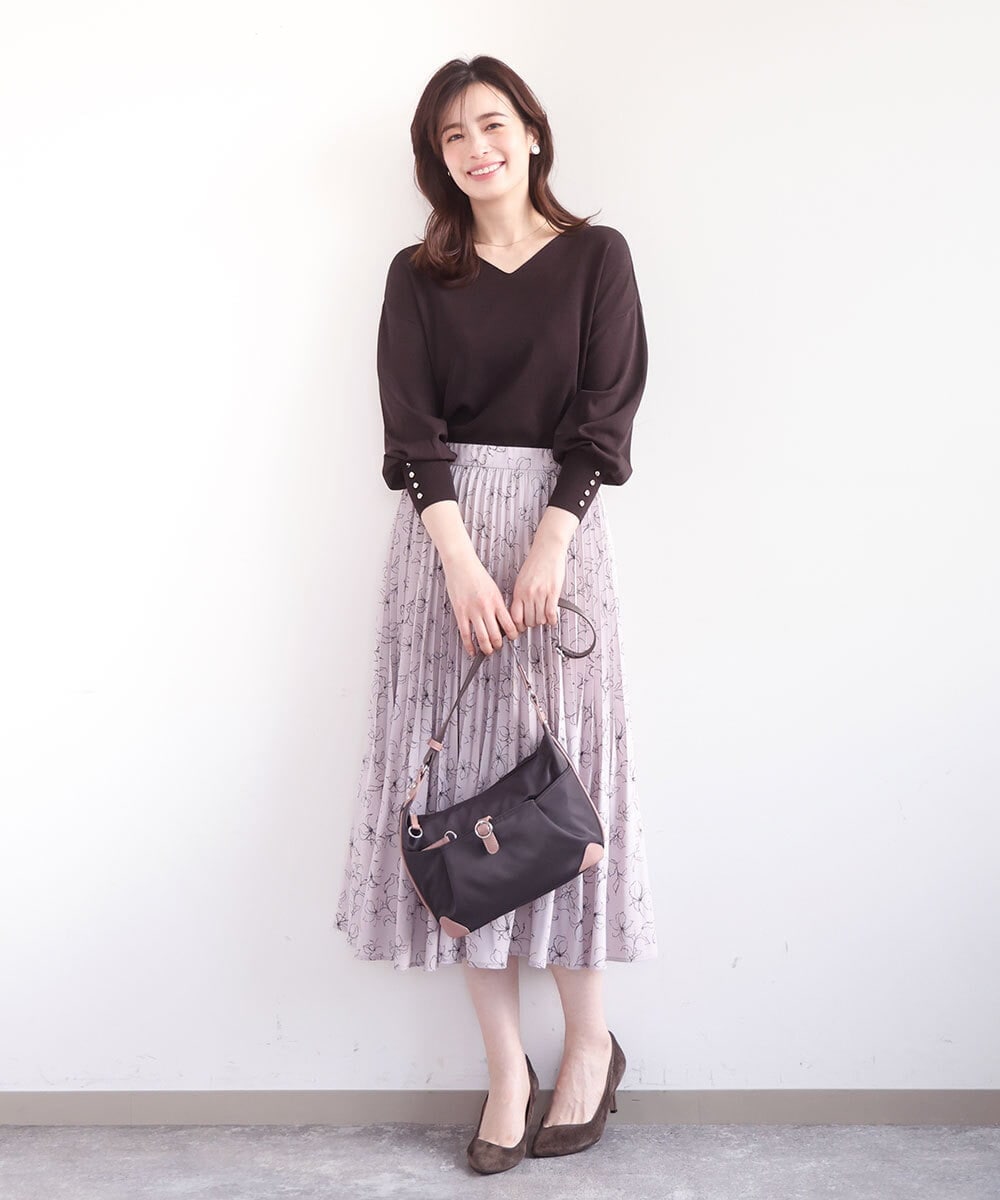 BKRGD81140 MK MICHEL KLEIN BAG(MK ミッシェルクラン バッグ) [撥水/軽量]レザーポイントナイロンショルダーバッグ ブラック×ネイビー