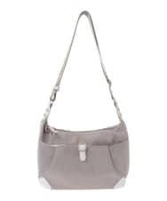 BKRGD81140 MK MICHEL KLEIN BAG(MK ミッシェルクラン バッグ) [撥水/軽量]レザーポイントナイロンショルダーバッグ ブラック×ネイビー