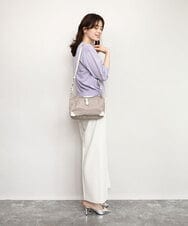BKRGD81140 MK MICHEL KLEIN BAG(MK ミッシェルクラン バッグ) [撥水/軽量]レザーポイントナイロンショルダーバッグ ブラック×ネイビー