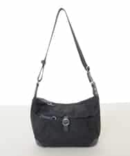 BKRGD81140 MK MICHEL KLEIN BAG(MK ミッシェルクラン バッグ) [撥水/軽量]レザーポイントナイロンショルダーバッグ ブラック×ネイビー