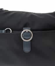 BKRGD81140 MK MICHEL KLEIN BAG(MK ミッシェルクラン バッグ) [撥水/軽量]レザーポイントナイロンショルダーバッグ ブラック×ネイビー