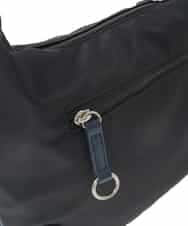 BKRGD81140 MK MICHEL KLEIN BAG(MK ミッシェルクラン バッグ) [撥水/軽量]レザーポイントナイロンショルダーバッグ ブラック×ネイビー