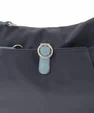 BKRGD81140 MK MICHEL KLEIN BAG(MK ミッシェルクラン バッグ) [撥水/軽量]レザーポイントナイロンショルダーバッグ ブラック×ネイビー