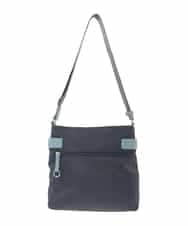 BKRGD90150 MK MICHEL KLEIN BAG(MK ミッシェルクラン バッグ) [撥水/軽量]アクセントレザースクエアショルダーバッグ ネイビー×ライトブルー