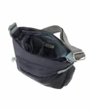 BKRGD90150 MK MICHEL KLEIN BAG(MK ミッシェルクラン バッグ) [撥水/軽量]アクセントレザースクエアショルダーバッグ ネイビー×ライトブルー