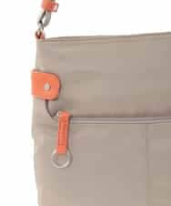 BKRGD90150 MK MICHEL KLEIN BAG(MK ミッシェルクラン バッグ) [撥水/軽量]アクセントレザースクエアショルダーバッグ ネイビー×ライトブルー