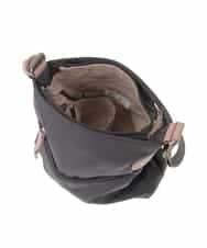 BKRGD90150 MK MICHEL KLEIN BAG(MK ミッシェルクラン バッグ) [撥水/軽量]アクセントレザースクエアショルダーバッグ ネイビー×ライトブルー