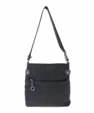 BKRGD90150 MK MICHEL KLEIN BAG(MK ミッシェルクラン バッグ) [撥水/軽量]アクセントレザースクエアショルダーバッグ ブラック×ネイビー