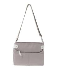 BKRGD91135 MK MICHEL KLEIN BAG(MK ミッシェルクラン バッグ) [撥水/軽量]アクセントレザーコンパクトショルダーバッグ ベージュ×オレンジ