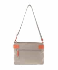 BKRGD91135 MK MICHEL KLEIN BAG(MK ミッシェルクラン バッグ) [撥水/軽量]アクセントレザーコンパクトショルダーバッグ ベージュ×オレンジ