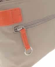 BKRGD91135 MK MICHEL KLEIN BAG(MK ミッシェルクラン バッグ) [撥水/軽量]アクセントレザーコンパクトショルダーバッグ ベージュ×オレンジ