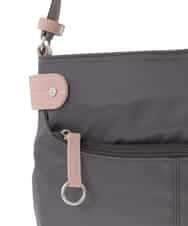 BKRGD91135 MK MICHEL KLEIN BAG(MK ミッシェルクラン バッグ) [撥水/軽量]アクセントレザーコンパクトショルダーバッグ ベージュ×オレンジ