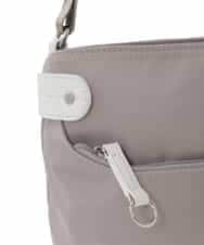 BKRGD91135 MK MICHEL KLEIN BAG(MK ミッシェルクラン バッグ) [撥水/軽量]アクセントレザーコンパクトショルダーバッグ ベージュ×オレンジ