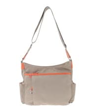 BKRGD94160 MK MICHEL KLEIN BAG(MK ミッシェルクラン バッグ) [撥水/軽量]アクセントレザーショルダーバッグ ブラウン×ピンク