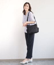 BKRGD94160 MK MICHEL KLEIN BAG(MK ミッシェルクラン バッグ) [撥水/軽量]アクセントレザーショルダーバッグ ブラウン×ピンク