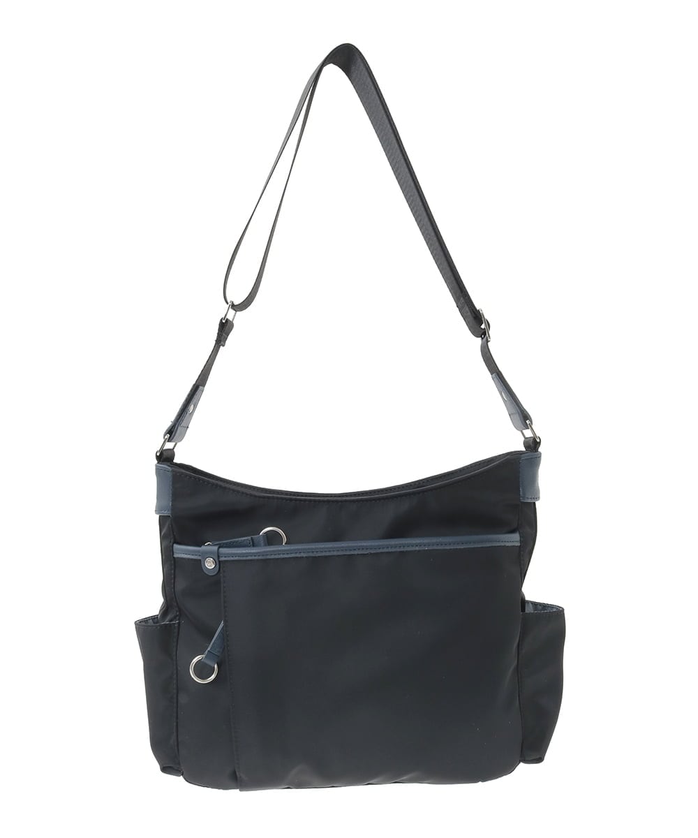 BKRGD94160 MK MICHEL KLEIN BAG(MK ミッシェルクラン バッグ) [撥水/軽量]アクセントレザーショルダーバッグ ブラウン×ピンク