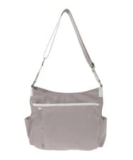 BKRGD94160 MK MICHEL KLEIN BAG(MK ミッシェルクラン バッグ) [撥水/軽量]アクセントレザーショルダーバッグ ブラウン×ピンク