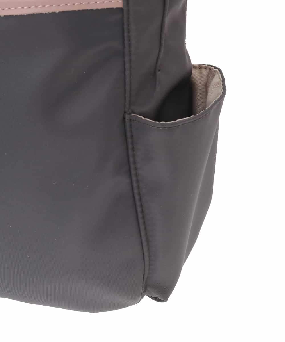 BKRGD94160 MK MICHEL KLEIN BAG(MK ミッシェルクラン バッグ) [撥水/軽量]アクセントレザーショルダーバッグ ブラウン×ピンク