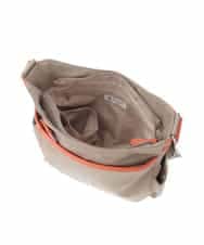 BKRGD94160 MK MICHEL KLEIN BAG(MK ミッシェルクラン バッグ) [撥水/軽量]アクセントレザーショルダーバッグ ブラウン×ピンク