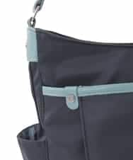 BKRGD94160 MK MICHEL KLEIN BAG(MK ミッシェルクラン バッグ) [撥水/軽量]アクセントレザーショルダーバッグ ブラウン×ピンク