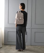 BKRGD96170 MK MICHEL KLEIN BAG(MK ミッシェルクラン バッグ) [撥水/A4収納可]多機能ポケットパイピングデザインリュック ベージュ×オレンジ