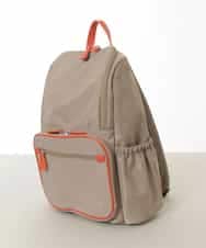 BKRGD96170 MK MICHEL KLEIN BAG(MK ミッシェルクラン バッグ) [撥水/A4収納可]多機能ポケットパイピングデザインリュック ベージュ×オレンジ