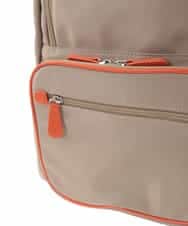 BKRGD96170 MK MICHEL KLEIN BAG(MK ミッシェルクラン バッグ) [撥水/A4収納可]多機能ポケットパイピングデザインリュック ベージュ×オレンジ