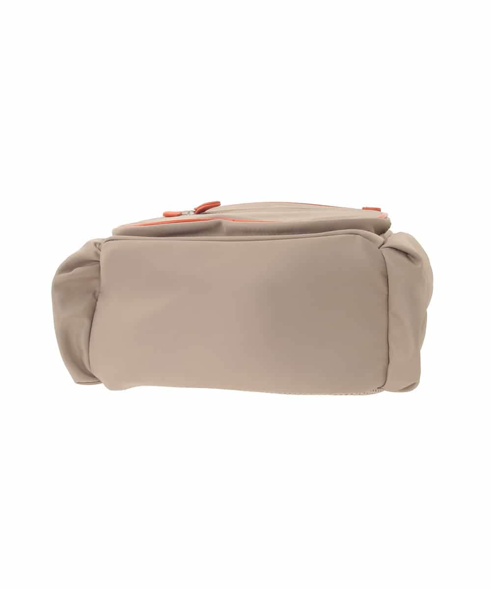 BKRGD96170 MK MICHEL KLEIN BAG(MK ミッシェルクラン バッグ) [撥水/A4収納可]多機能ポケットパイピングデザインリュック ベージュ×オレンジ