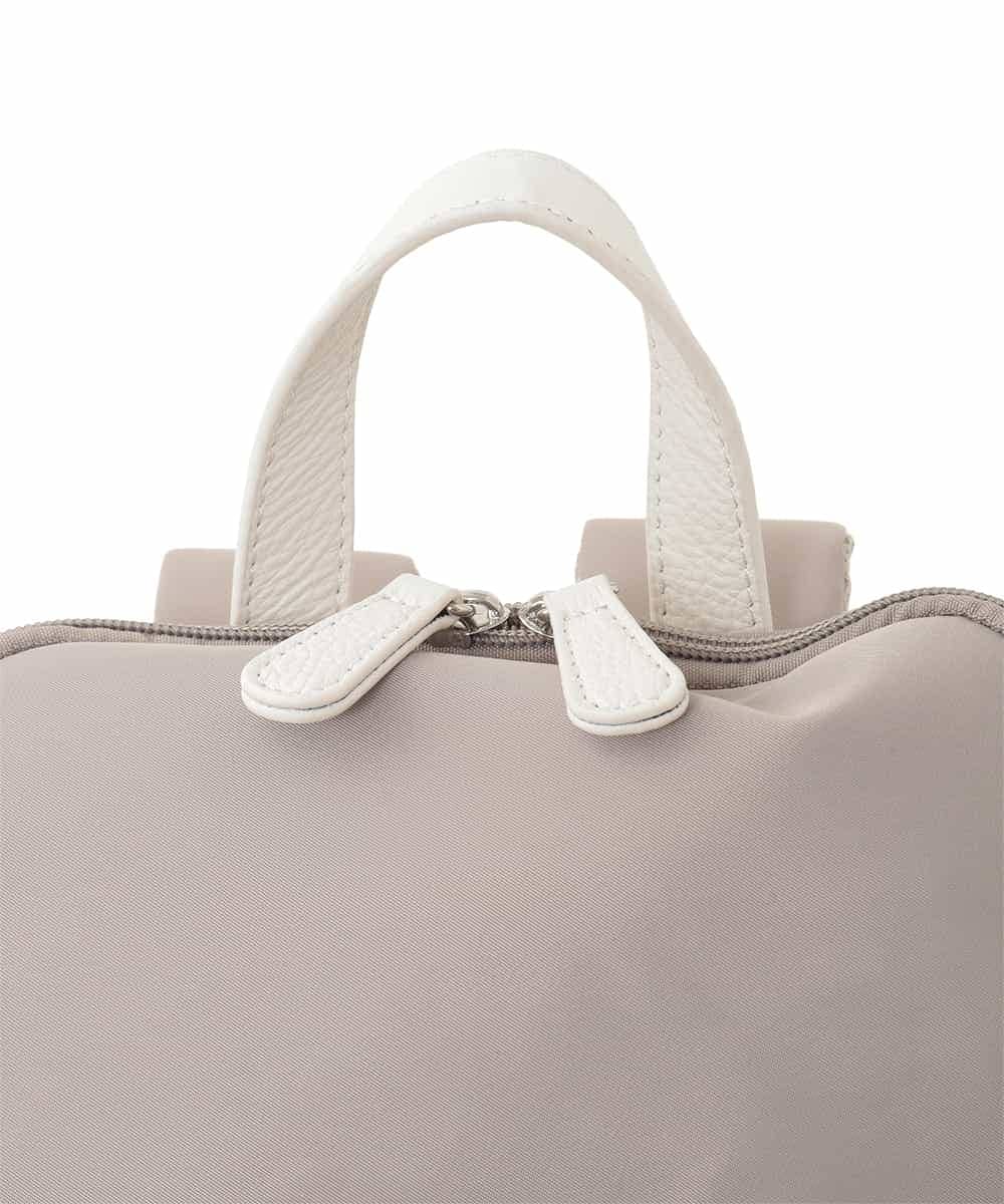 BKRGD96170 MK MICHEL KLEIN BAG(MK ミッシェルクラン バッグ) [撥水/A4収納可]多機能ポケットパイピングデザインリュック ベージュ×オレンジ